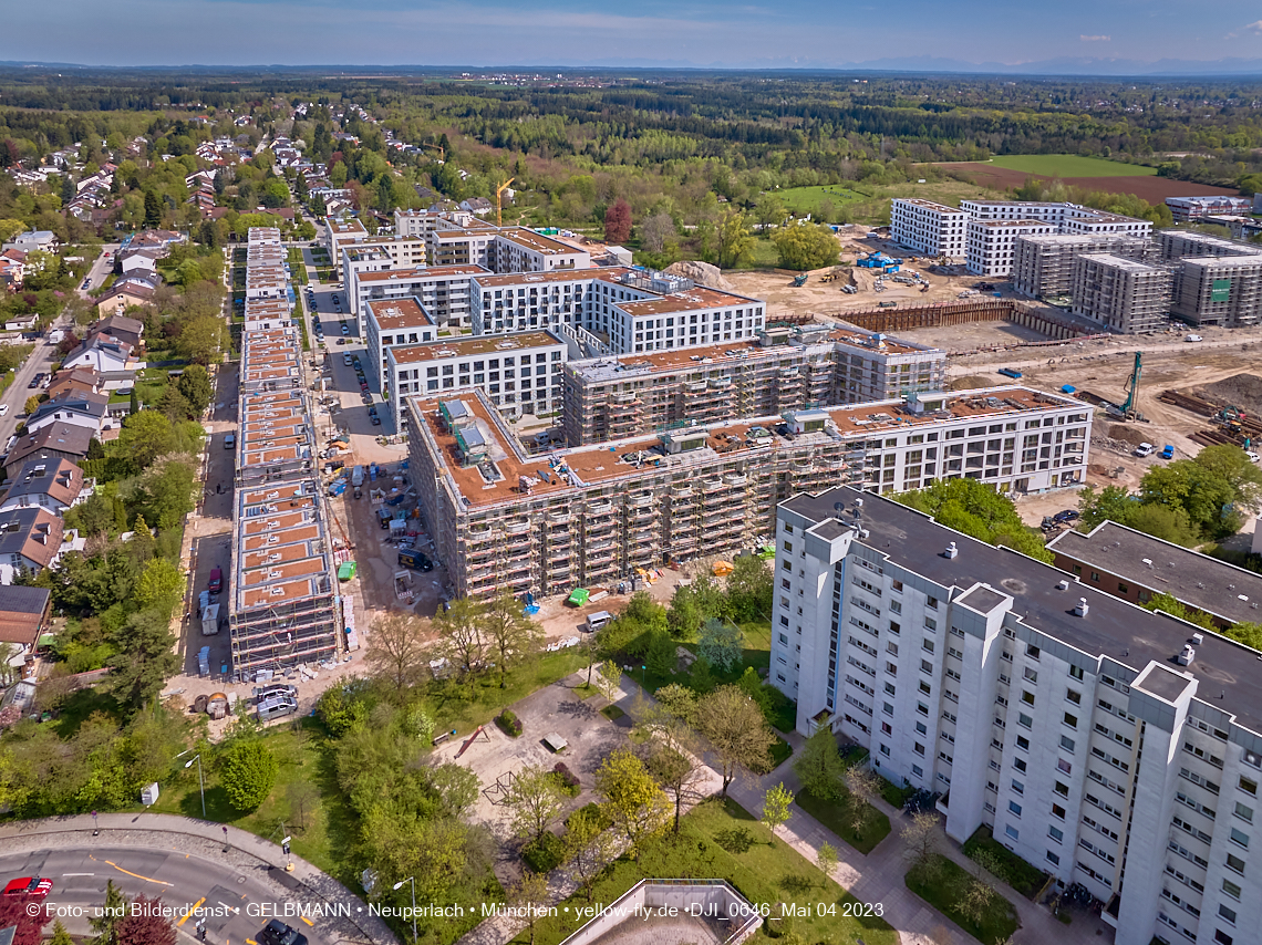 04.05.2023 - Luftbilder vom Alexisqaurtier und Pandion Verde in Neuperlach 04.05.2023 - Luftbilder vom Alexisqaurtier und Pandion Verde in Neuperlach